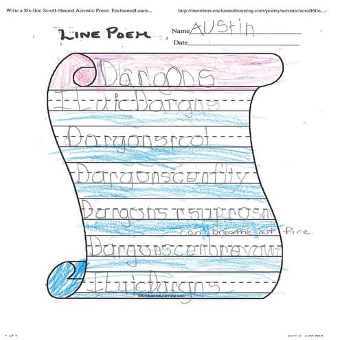 List Poems - Miss. Taylor's Kindergarten Class