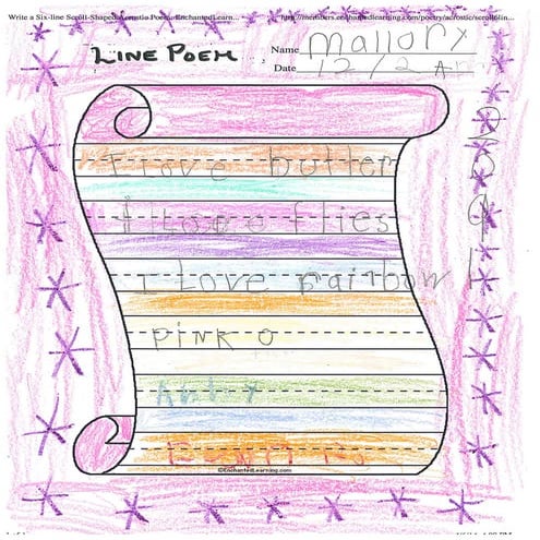 List Poems - Mrs. Peto's Kindergarten Class