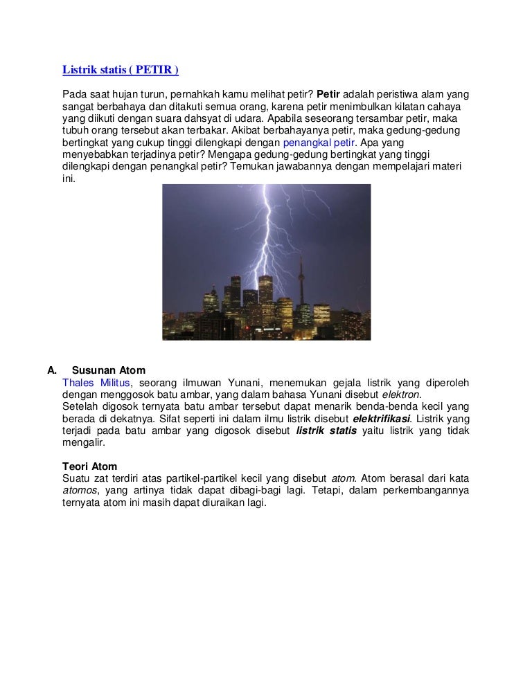 Gaya Tarik Menarik Atau Tolak Menolak Yang Timbul Akibat  