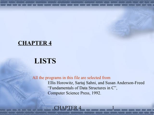 Lists | PPT