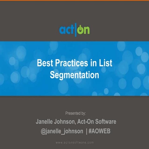 Best Practices in List Segmentation