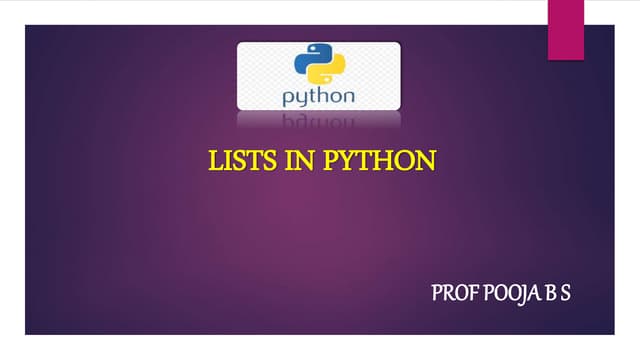 Lists in Python