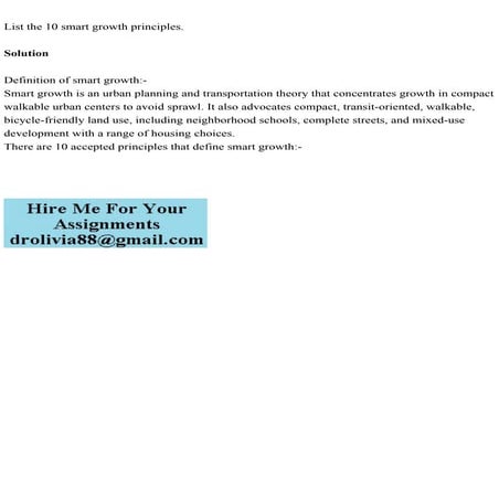 List the 10 smart growth principles.SolutionDefinition of smar.pdf