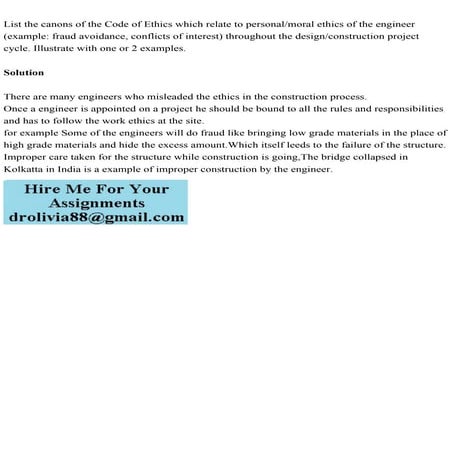 List the canons of the Code of Ethics which relate to personalmoral.pdf