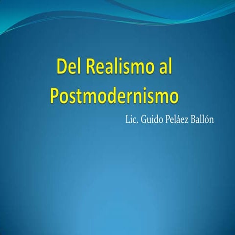 Lit. del modernismo al postmodernismo