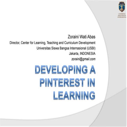 Developing a Pinterest in Learning