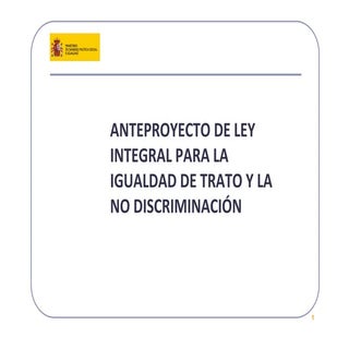 Informe sobre el anteproyecto de la...