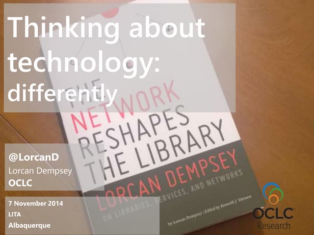 Thinking about technology .... differently