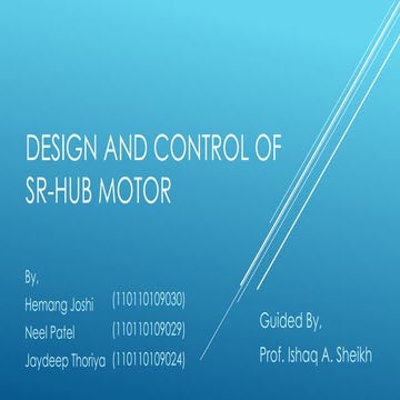 design, analysis and control of sr hub motor