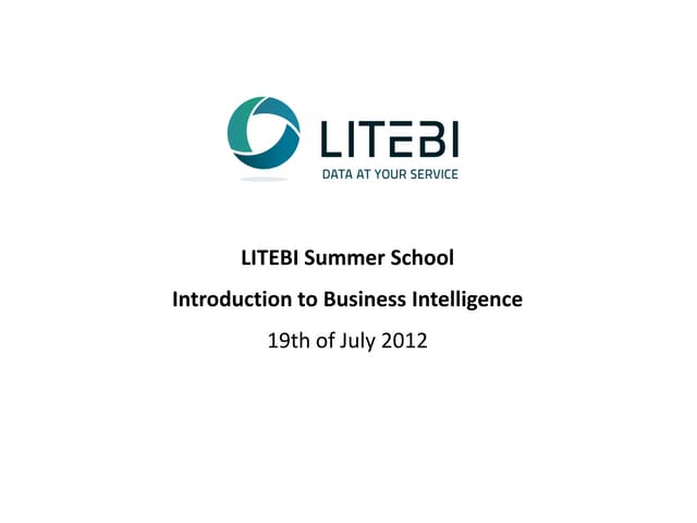Litebi  Summer School - Introduction to Business Intelligence