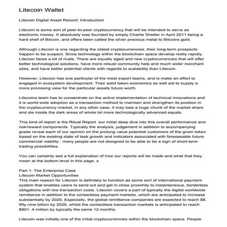 Litecoin Wallet | PDF