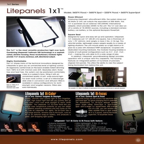 1x1 Litepanels | PDF