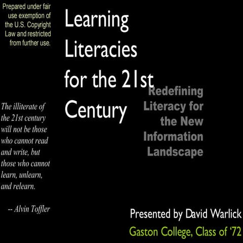 Literacy & Learning in the 21st Century