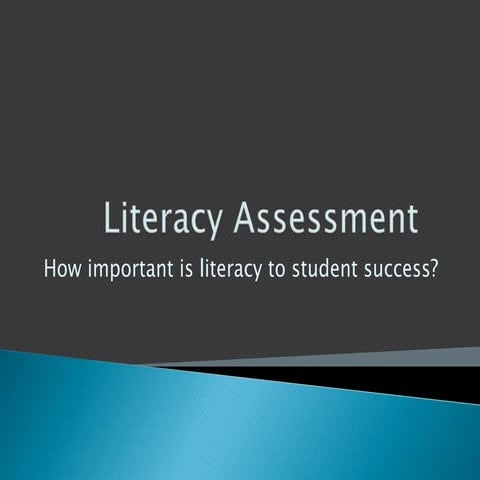 Literacy Assessment and the importance