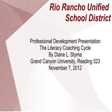 Literacy coaching cycle