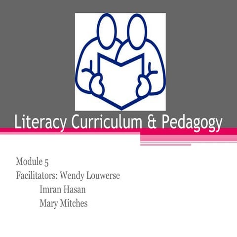 Literacy curriculum   pedagogy