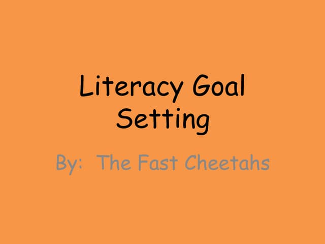 Literacy Goal Setting New