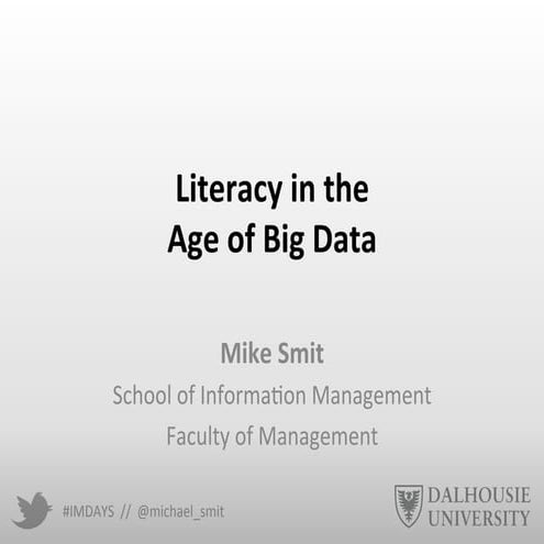 Literacy in the Age of Big Data
