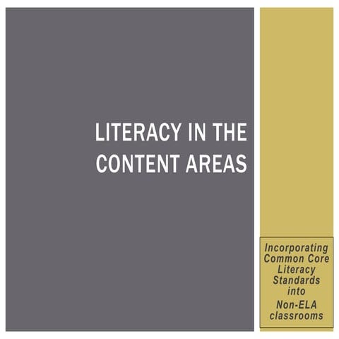 CCSS Literacy in the content areas