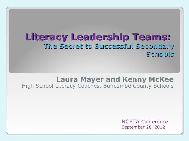 Literacy Leadership Teams