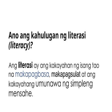 Literacy Ppt For Reading Improvement Pptx