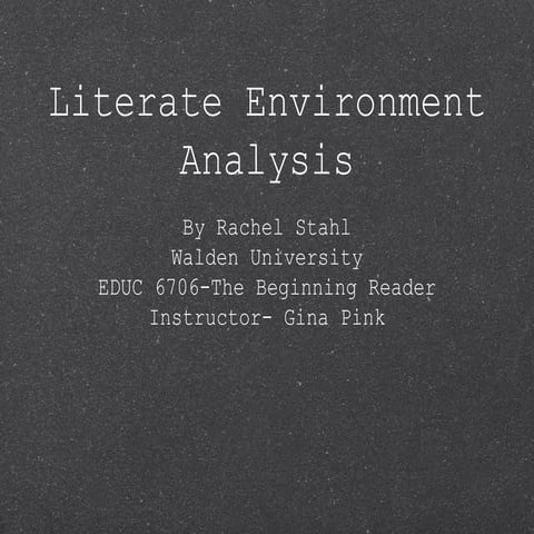 Literacy presentatin