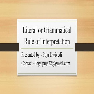 Literal or Grammatical Rule of Interpretation.pdf