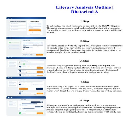 Literary Analysis Outline Rhetorical A