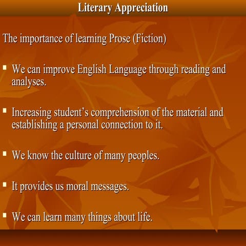 Literary appreciation