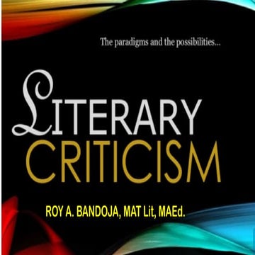LITERARY CRITICISM.pptx FOR LITERARY ANALYSIS