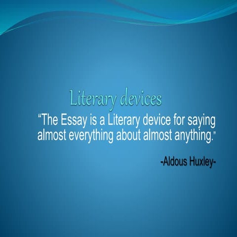 Literary devices