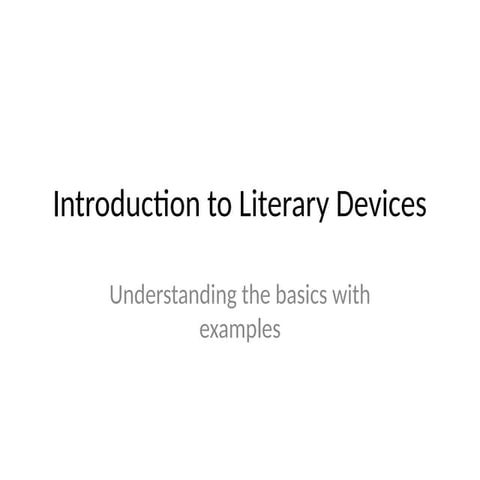 Literary Devices, Setting, Mood, Analyzing Mood for ESL Learners | PPTX