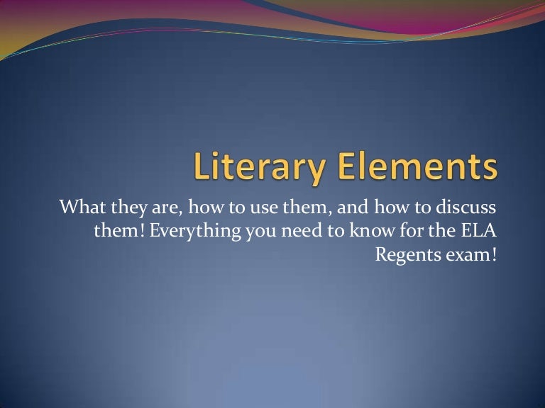 Literary Elements Characterization