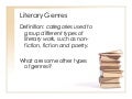 Literary genres 
