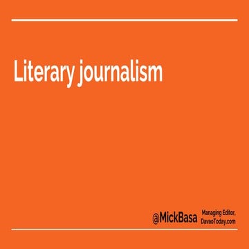 Literary Journalism