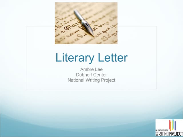 Letters about literature examples image