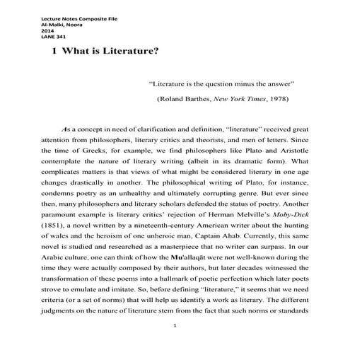 Literary periods movements