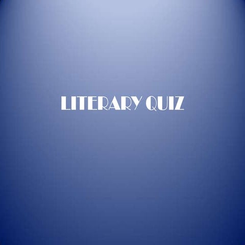 Inter school Literary quiz