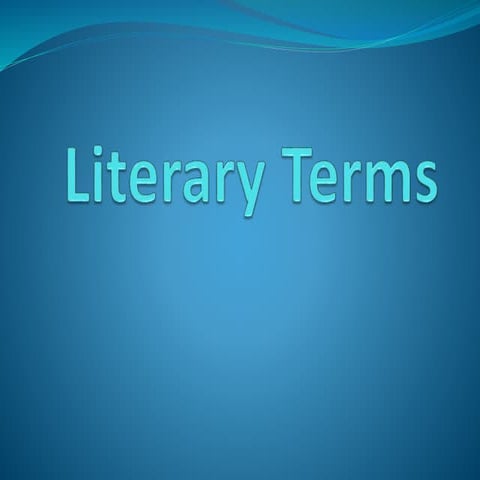 Literary terms