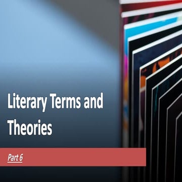 Literary terms and theories