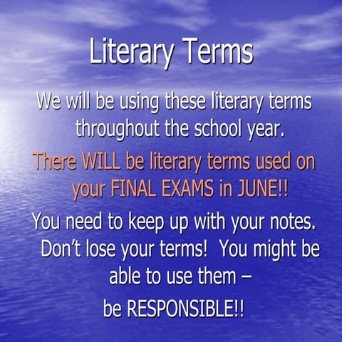 Literary terms of English literature .ppt
