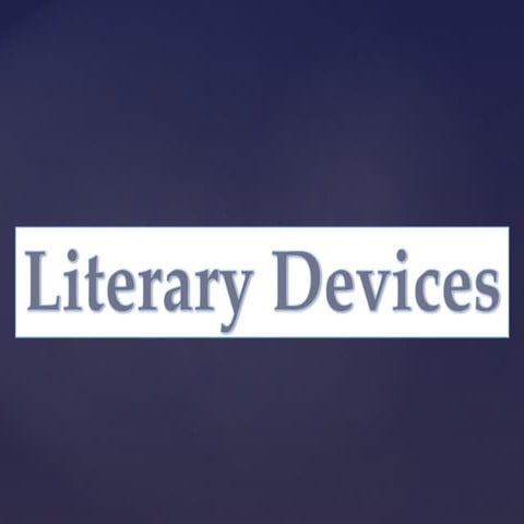 Literary terms teaching