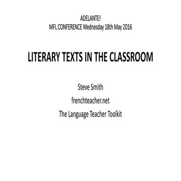 Literary texts