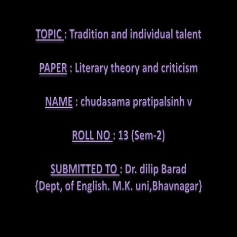 Literary theory and criticism