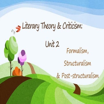 Literary theory & criticism pt. 1: Formalism