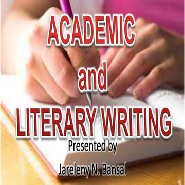 Literary vs. academic writing