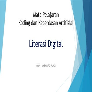 materi mata pelajaran koding dan kecerdasan artifisial | PPTX