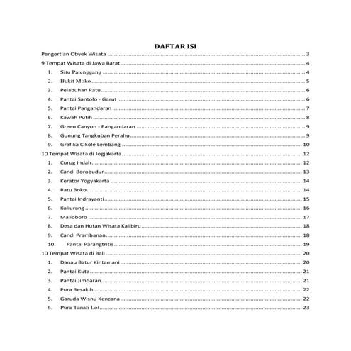 Tempat wisata di indonesia - week 5