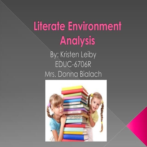 Literate environment analysis