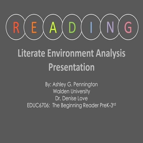 Literate environment analysis presentation